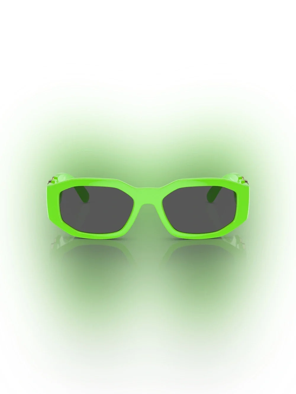 NWT Versace Green Fluo Medusa Biggie Sunglasses Full Inclusion